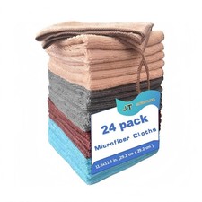 24 pack 12x12" Microfiber Household Cleaning Cloths - Multi-Purpose