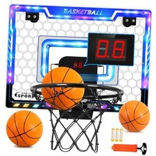 Mini Basketball Hoop Indoor with Scorer and Basketball Hoop Set-Colorful Set
