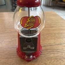 Jelly Belly Original Jelly Bean Dispenser 11.5” Glass Metal Money Box