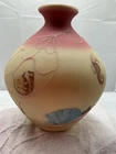 fenton art glass Hand painyed vase by Dianna Barbour 570 of 900