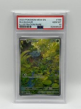 Pokémon TCG Bulbasaur 166/165  151 Illustration Rare Card PSA 10 English