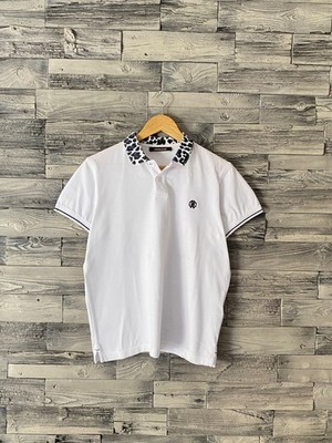 ROBERTO CAVALLI Men's Classic Logo White Cotton Short Sleeve Polo Shirt Size M