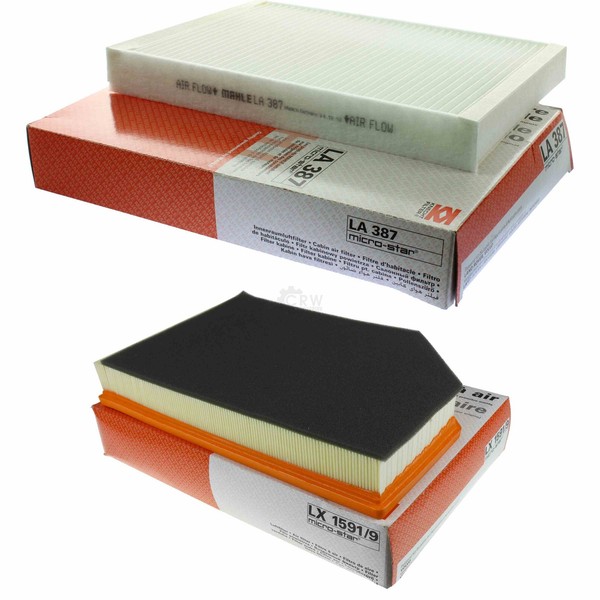 Mahle / Knecht Set Filterpaket Innenraumfilter LA 387 Luftfilter LX 1591/9-image