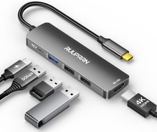 5 in 1 USB C Hub, 4K USBC to HDMI Multiport Adapter for Laptop/Mac