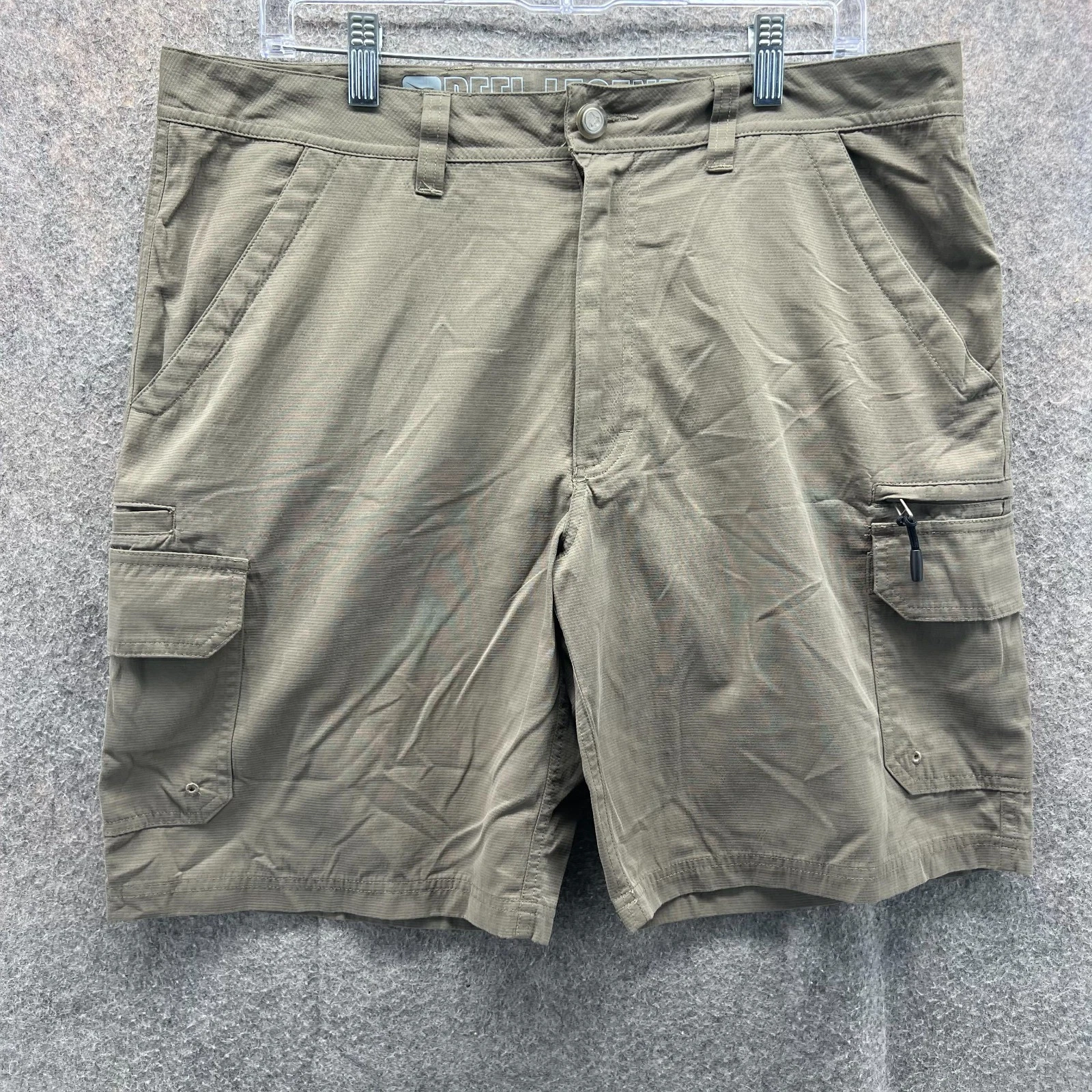 Reel Legends Shorts Men 34 Green Cargo Outdoor Fishing Polyester Hiking Outdoors