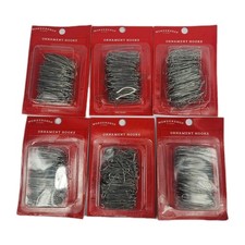 1200 Christmas Tree Ornament Hooks 1-1/2 Inch Metal Wedding Holiday Time Silver