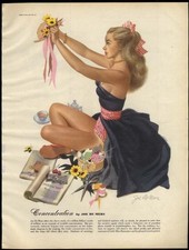 Concentration by Joe de Mers / Direction by Fritz Willis pin-up Esquire 6 1947