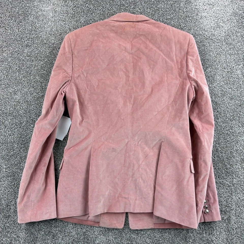 Chaqueta Blazer Tahari Terciopelo Para Mujer 8 Rosa Pétalos Rosa Negocios Carrera Nuevo con Etiquetas Foto 4 de 4