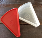 Vintage Tupperware Pie Wedge Container w/ Red Lid — photo 1