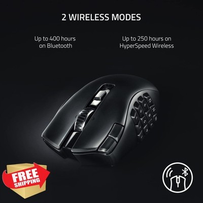 Razer Naga V2 HyperSpeed Wireless Gaming Mouse, 19 Buttons, Focus Pro 30K