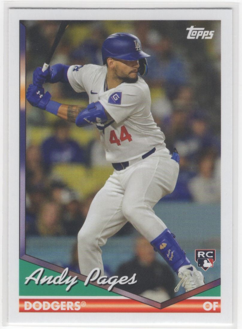 #295 Andy Pages 2024 Topps Archives RC Los Angeles Dodgers