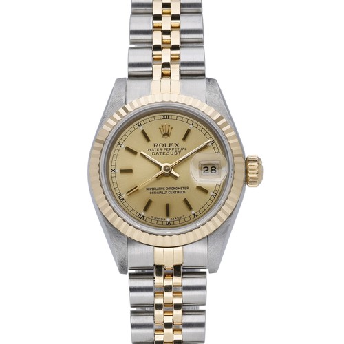Rolex Datejust 69173 with 26mm Steel & Yellow Gold case and Black dial. Excel...