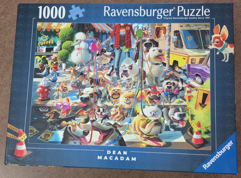 Ravensburger - The Dog Walker- Artisit Dean MacAdam, 1000 Piece Puzzle