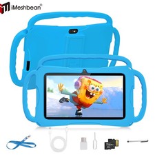 7in Kids Tablet 64G Android 9 Quad Core HD Computer PC Wifi Dual Camera 64GB TF