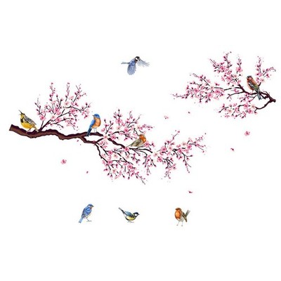 Personalize Your Space with Removable Flower Tree Branches Wall Stickers