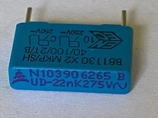 EPCOS B81130 X2 MKP/SH N103906265B 275V 0.1uF Capacitor for Industrial Use