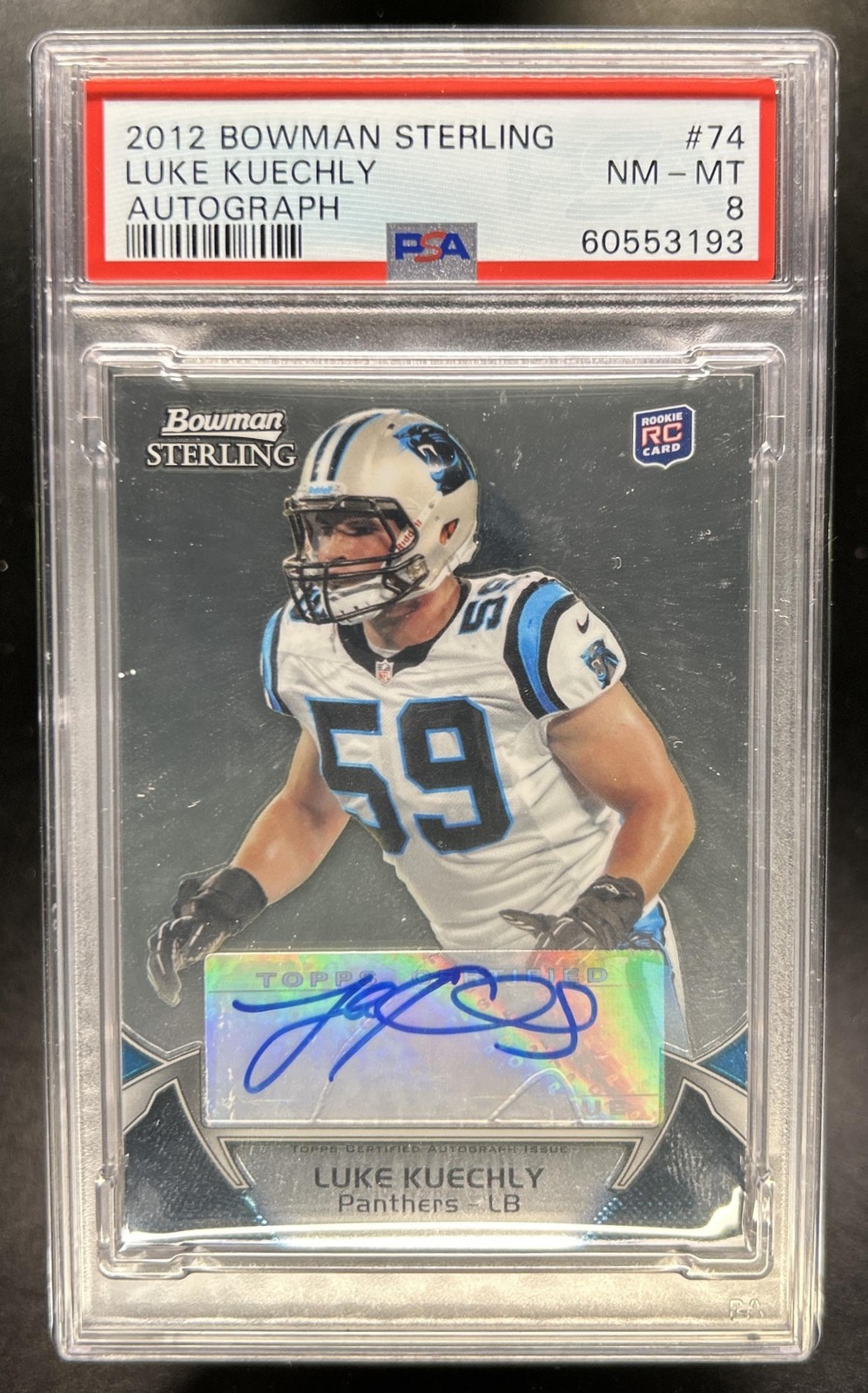 Luke Kuechly Bowman Sterling #74 Autograph