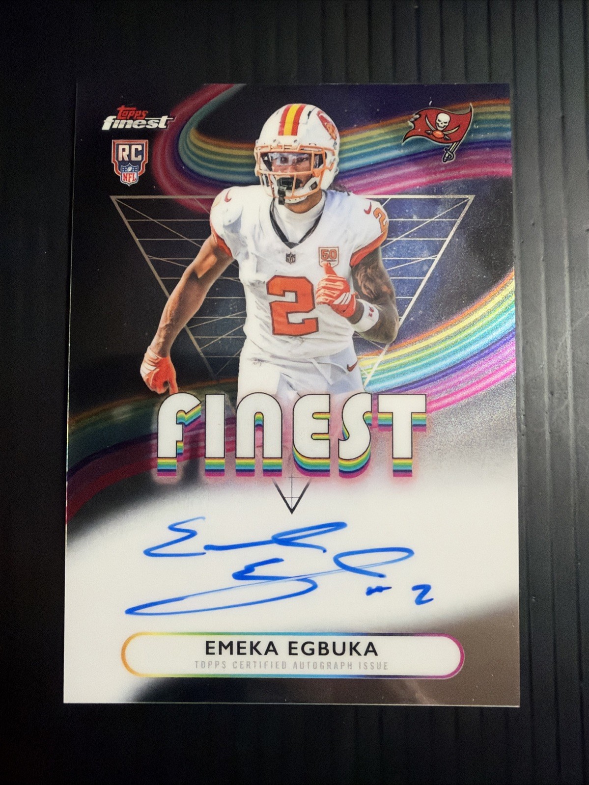 Emeka Egbuka Topps Finest Rookie Finest Autographs #RFAEE Base