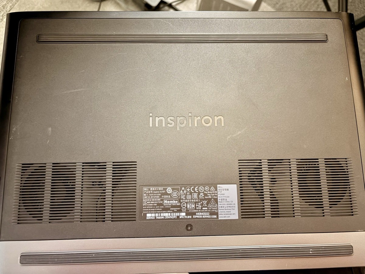Dell Inspiron 7577 Gaming Laptop i7-7700HQ GTX 1060 16GB RAM SSD