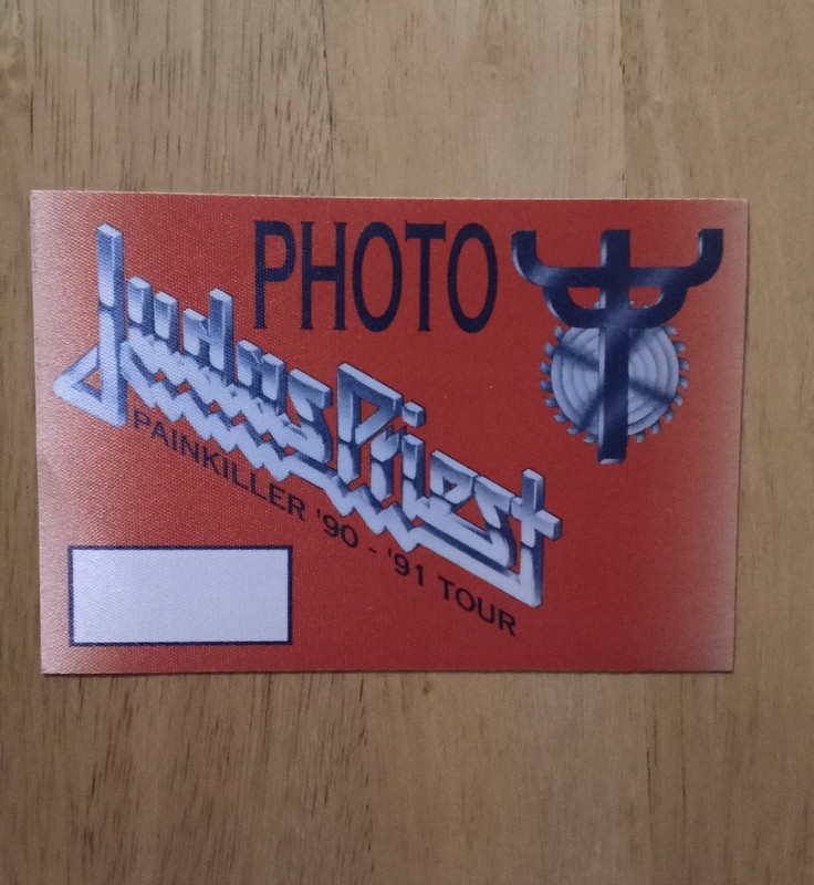 Judus Priest Backstage Pass Satin Original 90/91 Tour Painkiller New Unused 