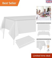 Smooth Finish White Rectangular Tablecloths - Perfect for Any Celebration