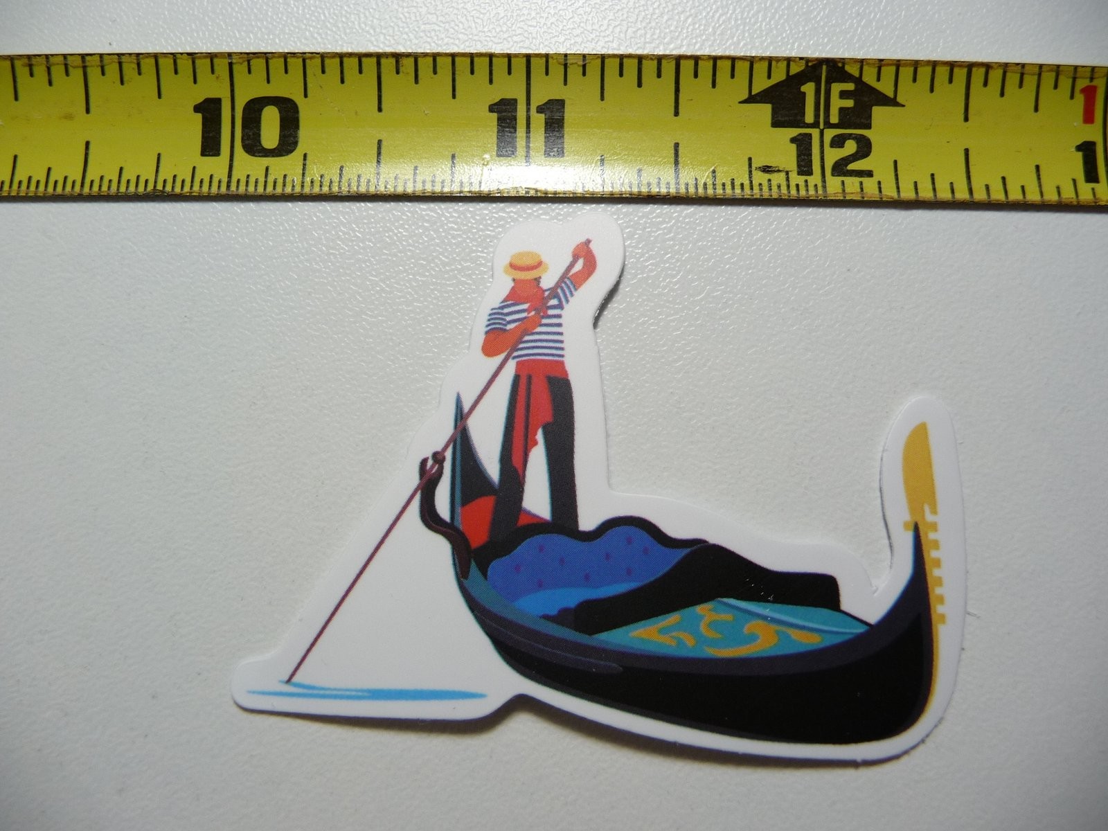 Italy Gondolier Hard at Work Sticker Decal for Travel Memories