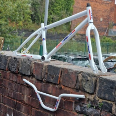 Skyway T/A 24 Inch Old School BMX Frame / Fork / Bar Kit White | eBay