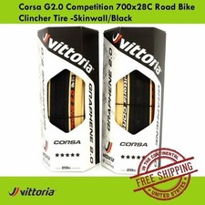 Vittoria Corsa G2.0 Competition 700x28C Road Bike Clincher Tire -Skinwall/Black