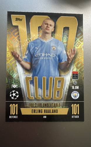 Erling Haaland #490 — 2023 Topps Match Attax UEFA soccer card