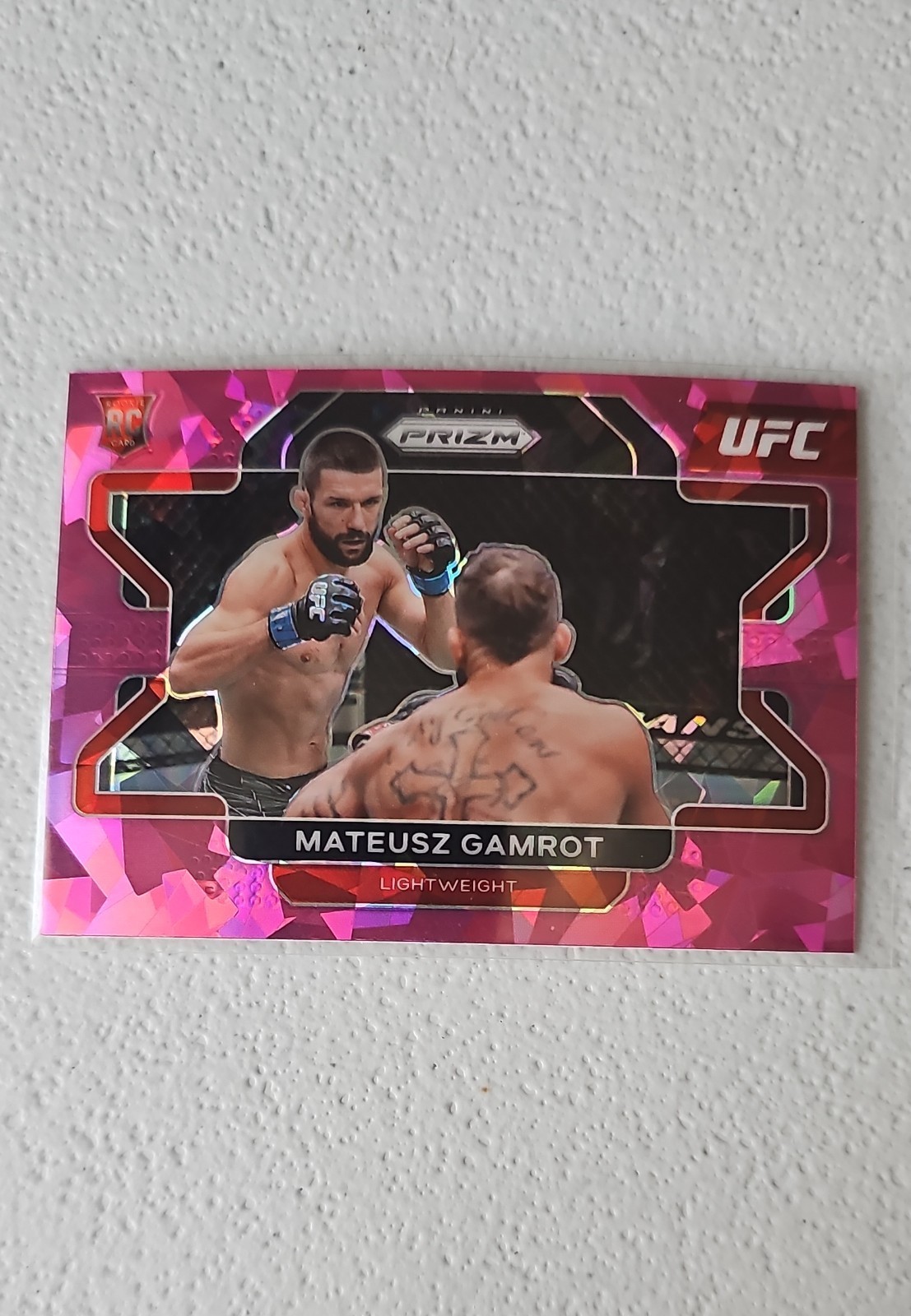 2022 Panini Prizm UFC - Mateusz Gamrot #66 Pink Ice Prizm (RC)