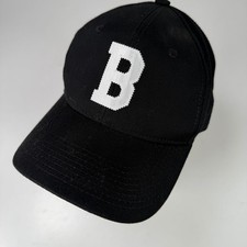 OUTDOOR CAP Boys Youth Hat Black White Embroidered B Adjustable Cotton