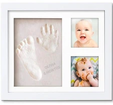 Baby Hand and Footprint or Pet Paws Kit Clay Keepsake Picture Frame