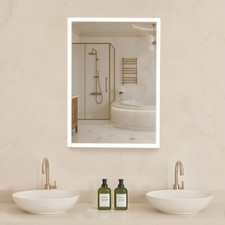 Lighted Medicine Cabinet with Mirror, 20 x 28 in Recessed or Wall Mount, 3 Color