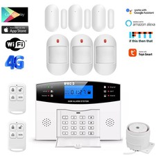 V22 Tuya APP WiFi 4G SMS Wireless Wired Smart Home Security Burglar Alarm System