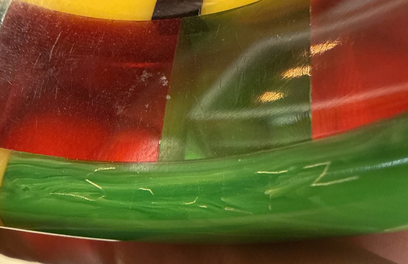 Shultz Bakelite Bracelet Checkered Checkerboard C… - image 11