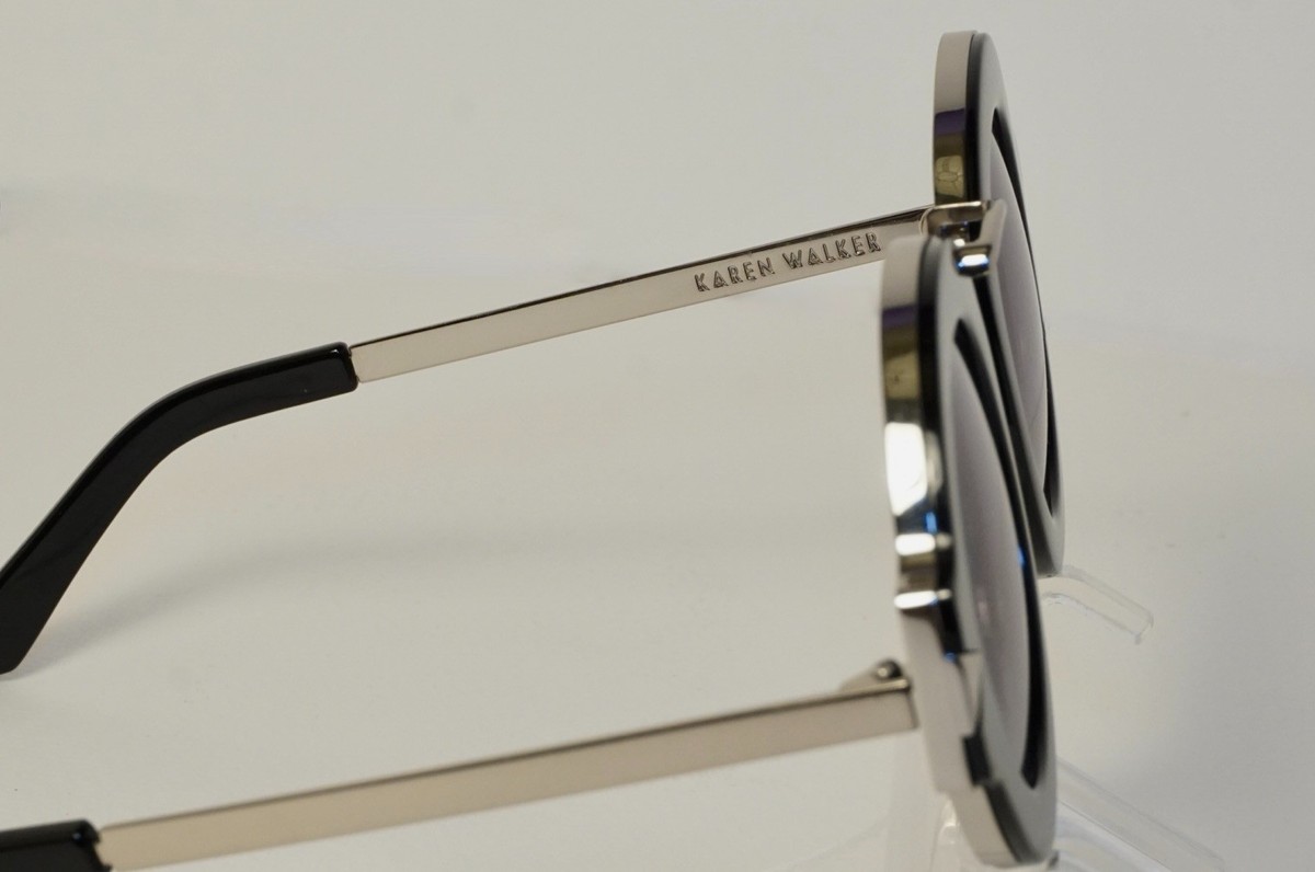 Karen Walker Maze Round Sunglasses Karen Walker Black Round Sunglasses main image 3