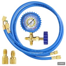 Ac Recharge Kit With Gauge R410a R134a R22 Refrigerant Charging Hose Kit 59 H
