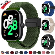 For Redmi Watch 4 5 / Xiaomi Mi Band 8 9 Pro Braided Magnetic Nylon Strap Band