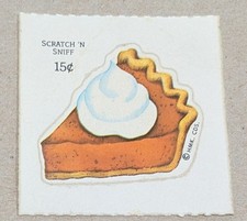 Vintage Hallmark PUMPKIN PIE Scratch Sniff Sticker