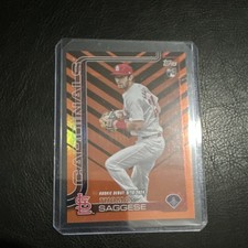 Topps Update 2025 Thomas Saggese #US21 Cardinals Rookie Orange & Black Foil