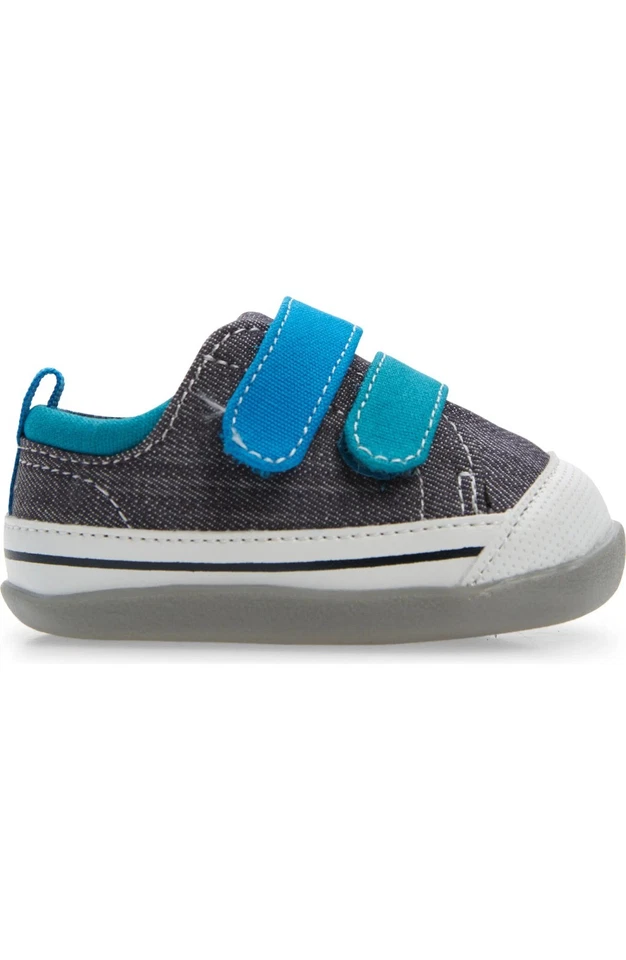 Nuevos zapatos de mezclilla See Kai Run Waylon INF talla 3 First Walker bebé niño pequeño Foto 2 de 4