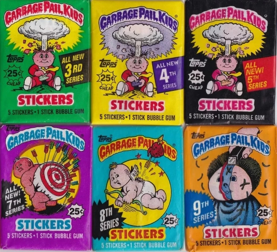 GPK lot 50+ Or 75+ With Free ORIGINAL Wax Pack & FREE SHIP 1985-88 Garbage Pail - Image 3 of 4