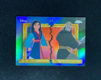 2026 Topps Disney Neon #FFR-30 Mulan / Shan-Yu Family First Rivals Red 3/5 BP57