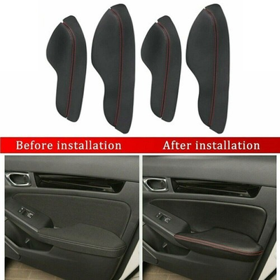 #ad #ad For Honda Civic 2022 Red Line 4PCS Leather Door Armrest Cover Trim Accessories $24.88
