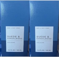x2 Bath & Body Works MEN'S Cologne SUEDE & SANDALWOOD 3.4 oz Men Spray 2 BOTTLES