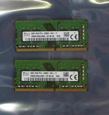 Lot of 2 - SK Hynix 8GB 1Rx8 PC4-2666V-SA1-11 Ram SO-DIMM