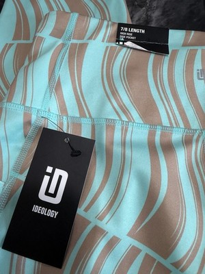 Ideology Women's Leggings Size Small Ocean Sigh Teal/Copper NWT