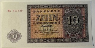 10 Deutsche Mark 1955 DDR kassenfrisch