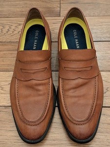 Cole Haan Penny Loafers Mens Hawthorne Brown Leather Moc Toe Cushioned Sz 10.5m COLE HAAN Mens Loafer 10.5M Henderson Camp Moc II Soft Brown  main image 4