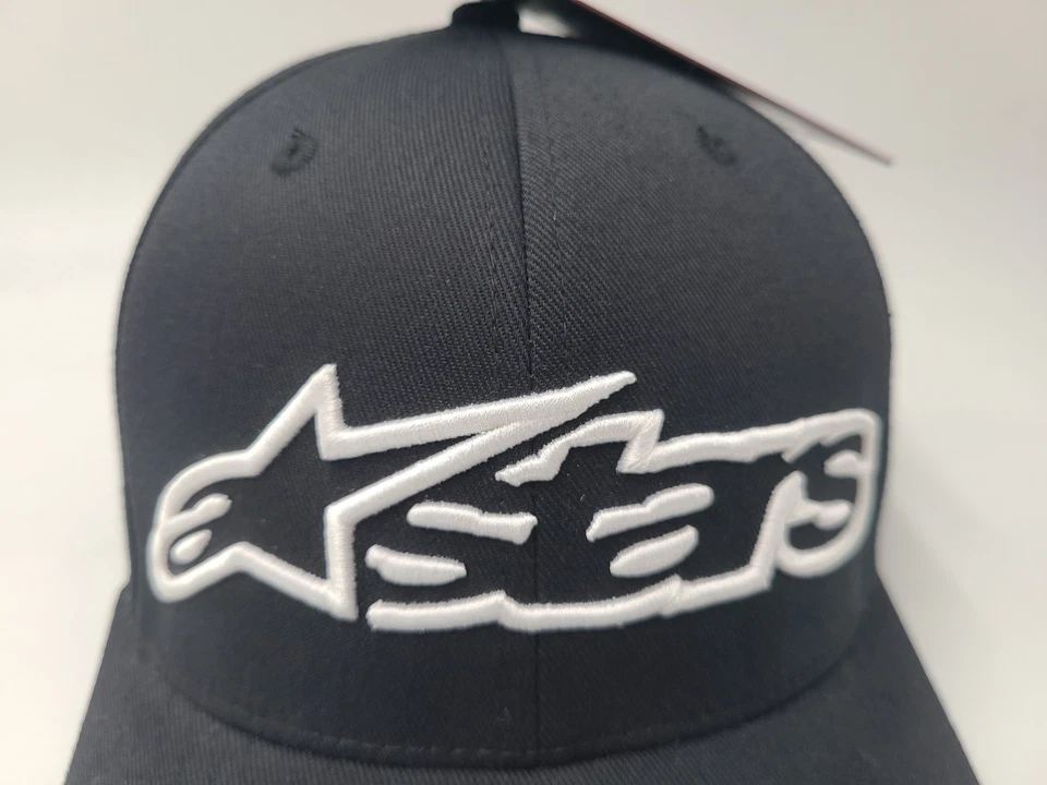 Gorra Alpinestars Flex Fitted S-M Motocross Dirtbike Deportes Hombres Mujeres Negra Foto 4 de 4